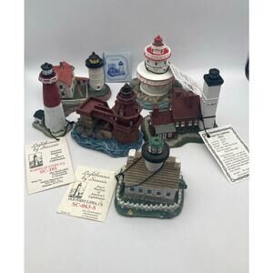 Lighthouses By Scaasis-set of 5 & 1 Spoontiques Lighthouse-set of 6 total